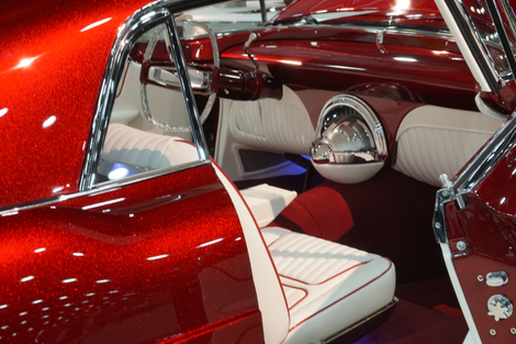 Even the interior captures that 1950s, utopian Space Age aesthetic.